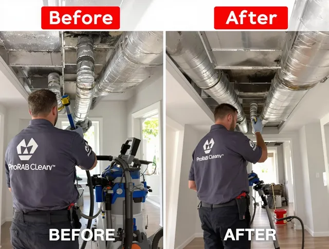 North Reading Air Duct Cleaning expert performing thorough residential duct cleaning in a North Reading home